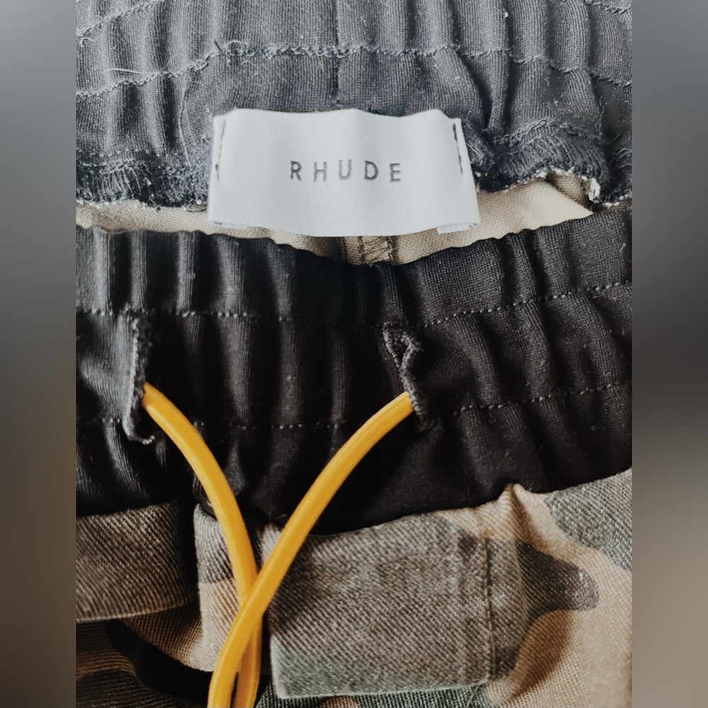 Rhude camo cargo pants. Good condition, lightly worn
